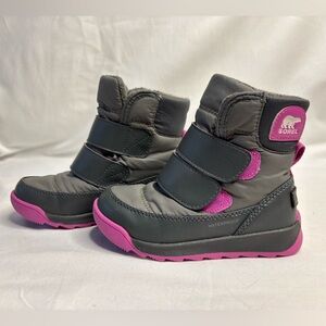 Sorel Kids Gray and Pink Boots